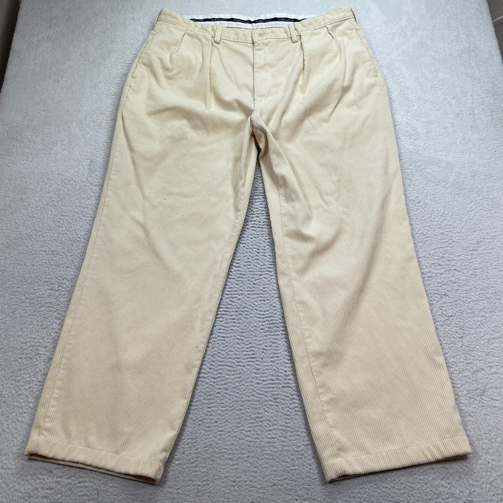 Polo Ralph Lauren Pants Men's Size 42X32 (Fits 40X30) Corduroy Andrew Pleated